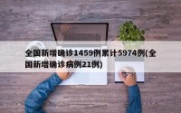 全国新增确诊1459例累计5974例(全国新增确诊病例21例)