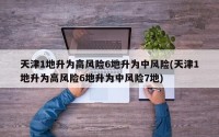 天津1地升为高风险6地升为中风险(天津1地升为高风险6地升为中风险7地)
