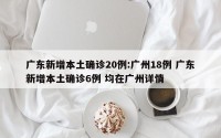 广东新增本土确诊20例:广州18例 广东新增本土确诊6例 均在广州详情