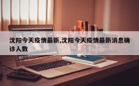 沈阳今天疫情最新,沈阳今天疫情最新消息确诊人数