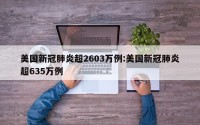 美国新冠肺炎超2603万例:美国新冠肺炎超635万例