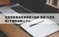 北京感染者呈现多条独立链条 提醒!北京出现1个病例关联11个人