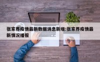 张家界疫情最新数据消息新增:张家界疫情最新情况播报