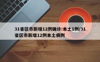 31省区市新增12例确诊:本土1例/31省区市新增12例本土病例