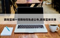 西安蓝田一初筛阳性轨迹公布,西安蓝田灾情